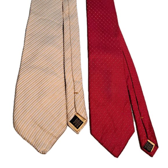 Donald J Trump Signature Collection Silk Tie Red White & Blue Lot of 2 58” & 59” - Picture 1 of 12